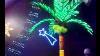 7' Tropical Lighted Holographic Rope Light Outdoor Palm Tree Yard Decoration.